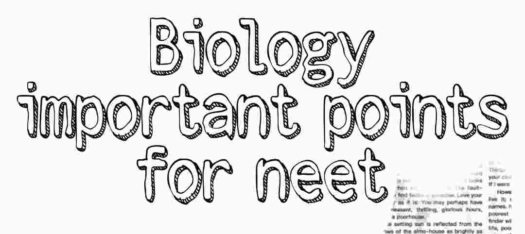 Biology important points