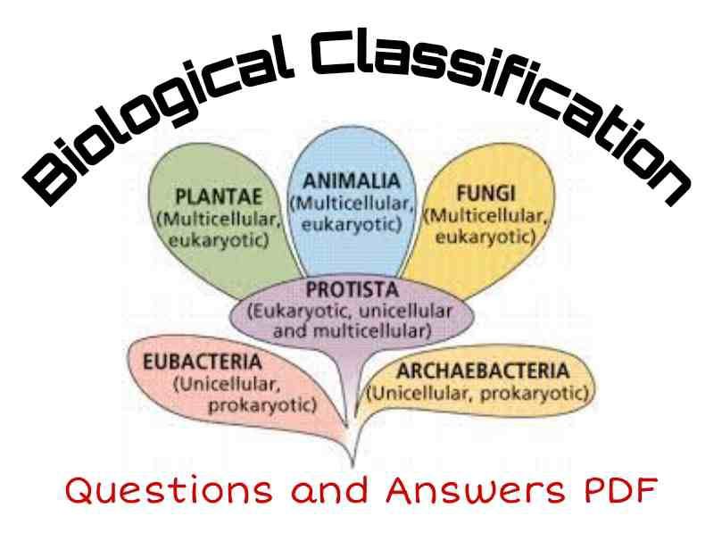 Biological classification Class 11