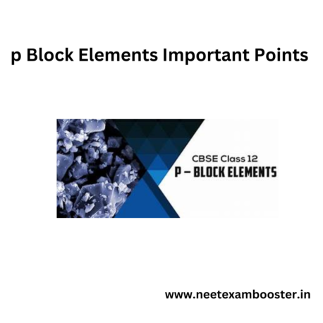 p- block Elements Important Points