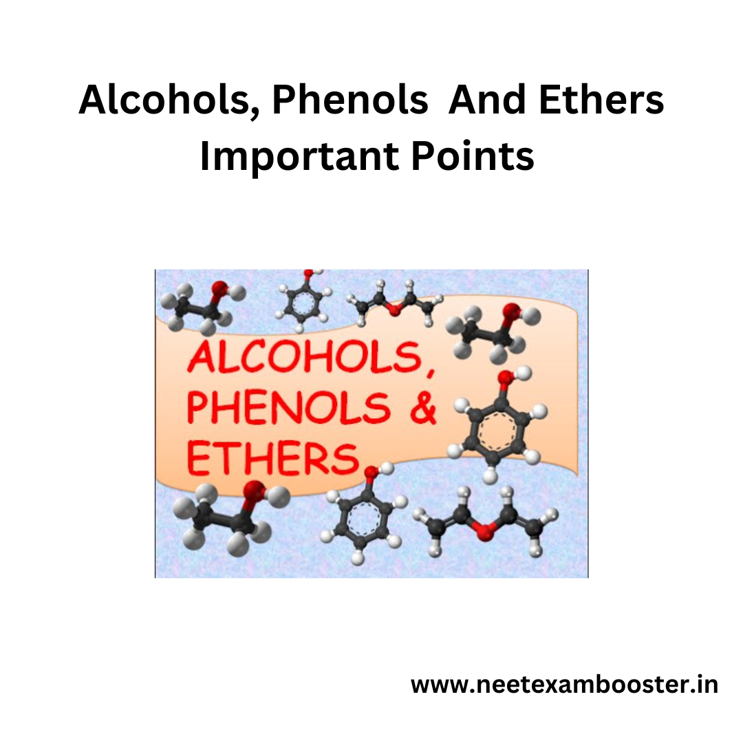 Alcohol, Phenols and Ethers important points NCERT Chemistry Class 12 Chapter 11